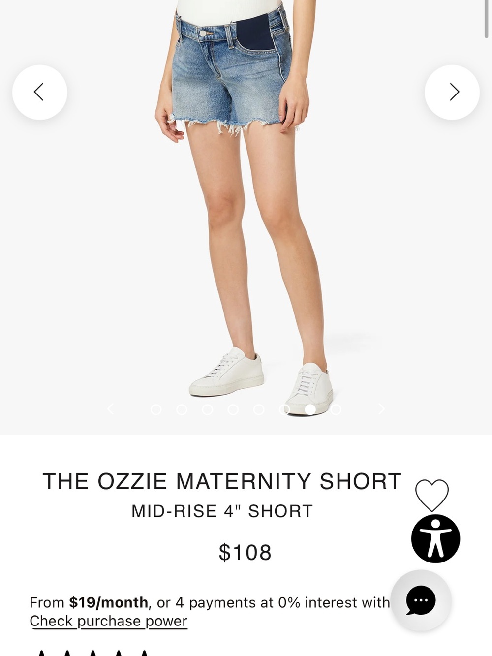Maternity Joe's Jeans Light Blue Denim Mid-Rise Cutoff Shorts